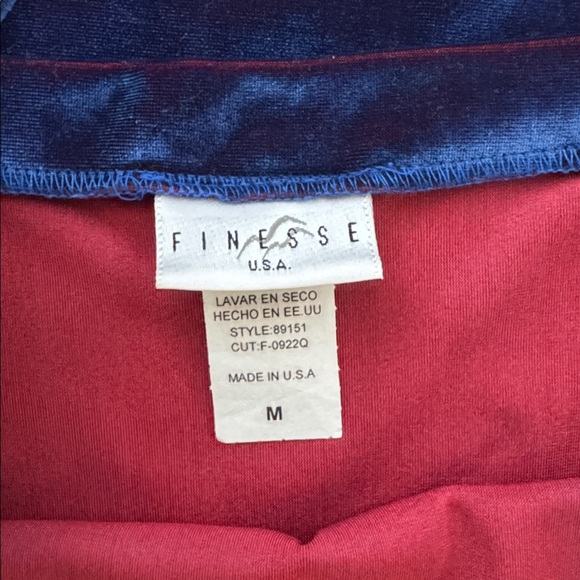 Vintage Finesse USA Blue Velvet Side Split Spaghetti Strap 90s Maxi Dress Gown M - Picture 9 of 10